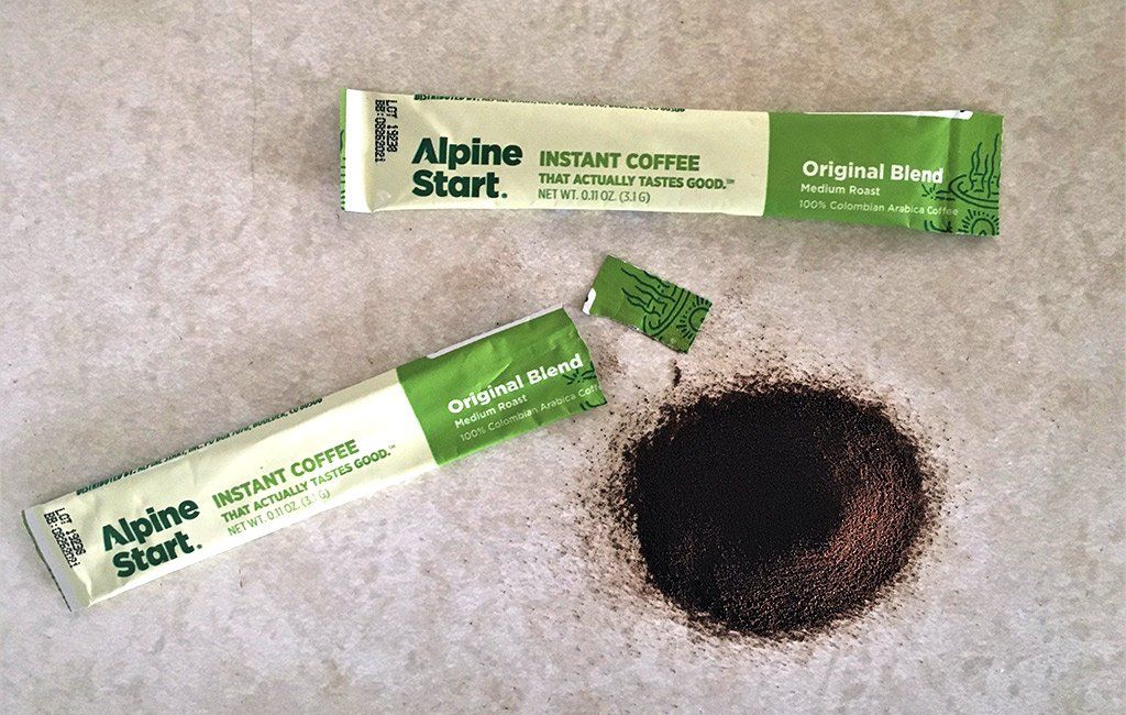 алпийски старт най-доброто разтворимо кафе на прах текстура