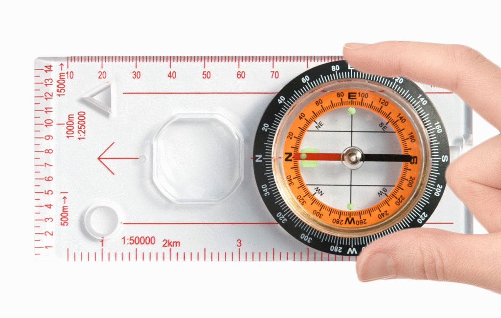 hur man använder en kompass för att följa ett lager