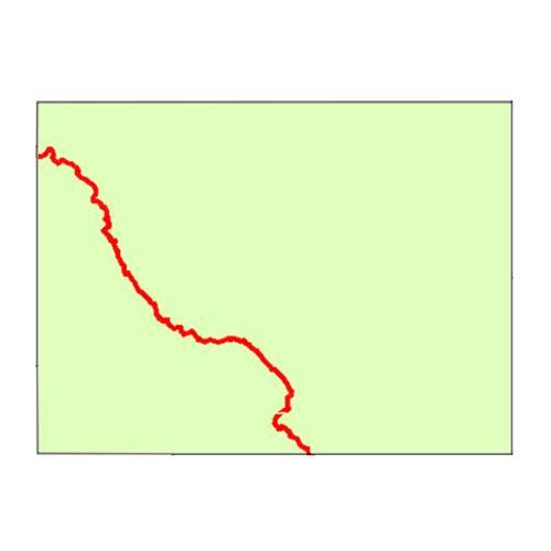 Mapa szlaku podziału kontynentalnego - Wyoming