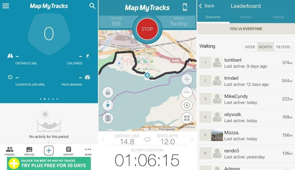 hiking app na mapa ang aking mga track