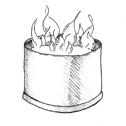 cuisinière à alcool flamme nue diy soda peut concevoir dessin