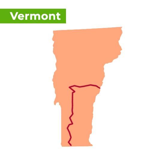 Аппалачская тропа карта Вермонта