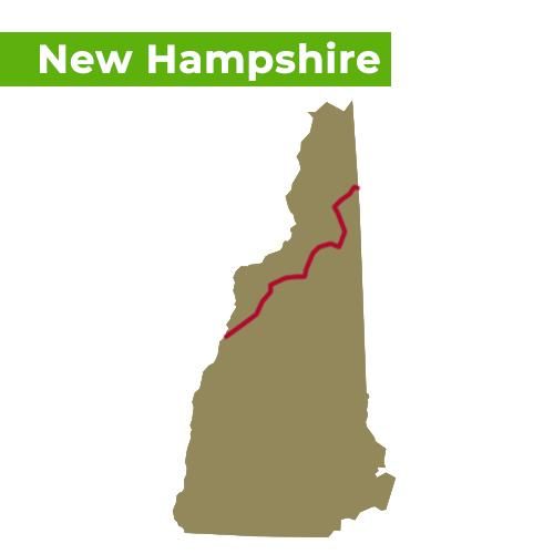 appalachian निशान नक्शा नया हैम्पशायर