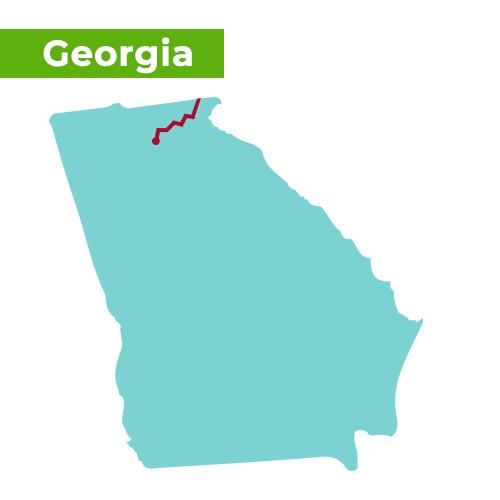 peta jejak appalachian georgia