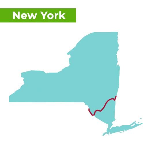 carte des sentiers des Appalaches new york