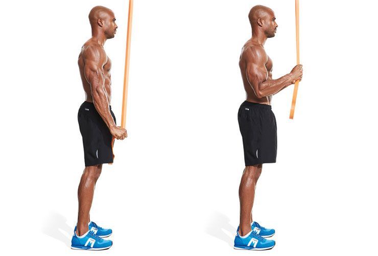 Ett motstandsbånd og to øvelser for større og tykkere triceps