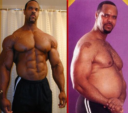 Imágenes de antes y después de culturistas que muestran lo que sucede cuando dejan de tomar esteroides