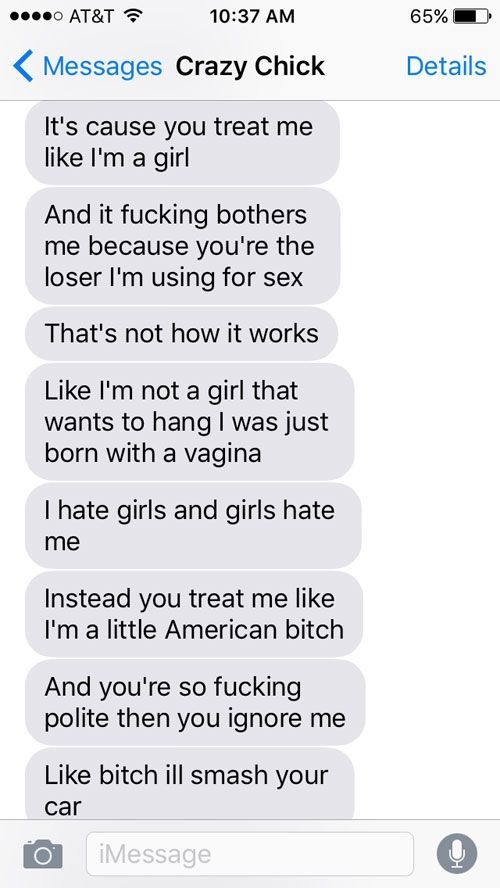Crazy girl går på en sms-rant etter at eks nekter å sende en tekstmelding