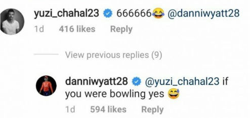 Danielle Wyatt turpina „Love Struck” Yuzvendra Chahal palaist apkārt Instagram