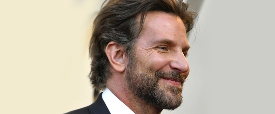 Bradley Cooper i lång vågig frisyr