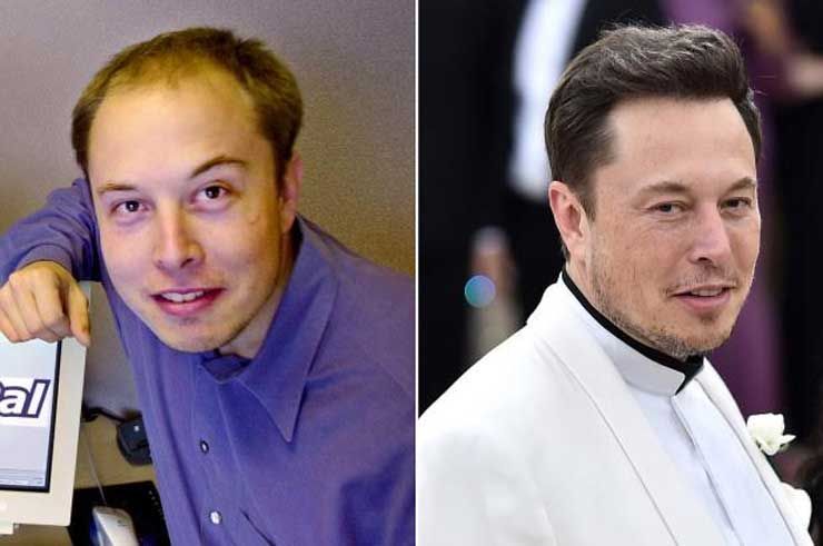 Elon Musk werd het beu dat hij geen snor kon laten groeien, dus het internet hielp hem er een te krijgen
