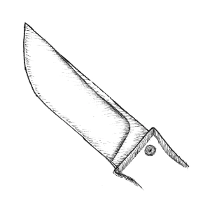   лезвие карманного ножа с прямым задним лезвием