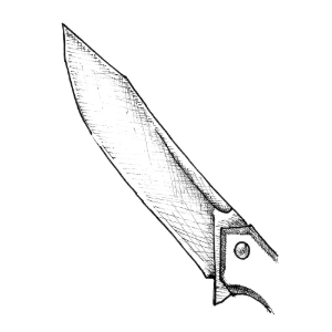   lâmina de faca de bolso de ponto final