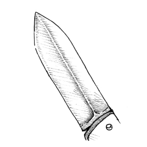   oštep vreckový nôž čepeľ