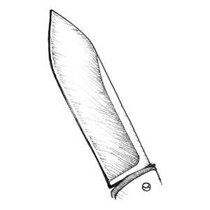   ドロップポイントポケットナイフの刃