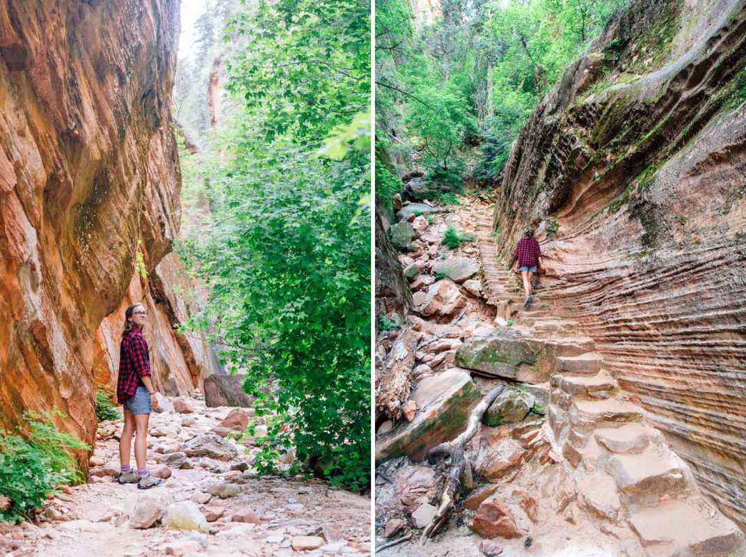 Megan vandrar i den gömda Canyon