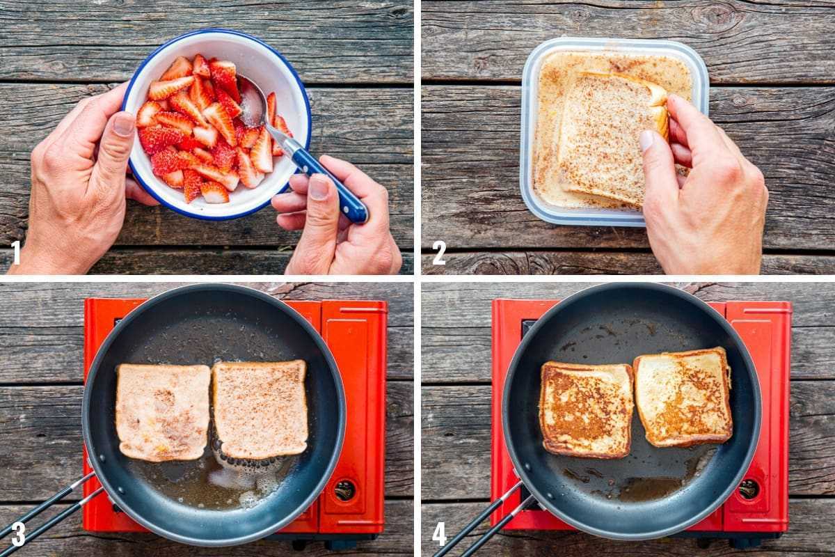 Cara membuat Stuffed French Toast foto langkah demi langkah