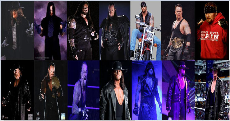 Image de «The Undertaker» se cachant sous les surfaces du ring en ligne pour ruiner notre enfance