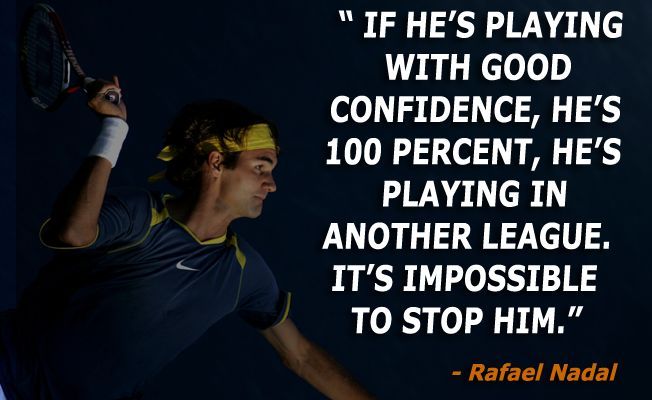 Tsitaadid Roger Federeri kohta, mis näitab, miks ta on kunagi parim tennisist