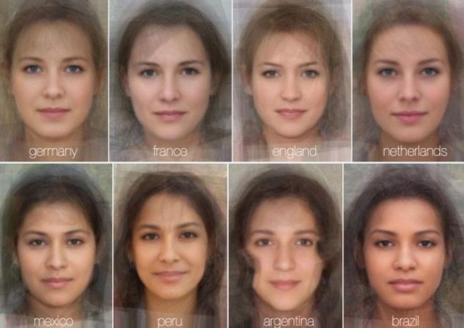 Khuôn mặt của phụ nữ trung bình trông giống khắp thế giới