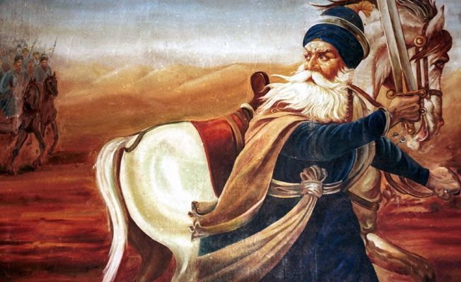 Sikh Warrior som kjempet med å holde hodet i hånden