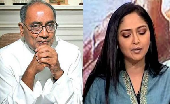 Kongressledaren Digvijay Singh blev gift med TV-journalisten Amrita Rai och Twitter Peeps gick galen
