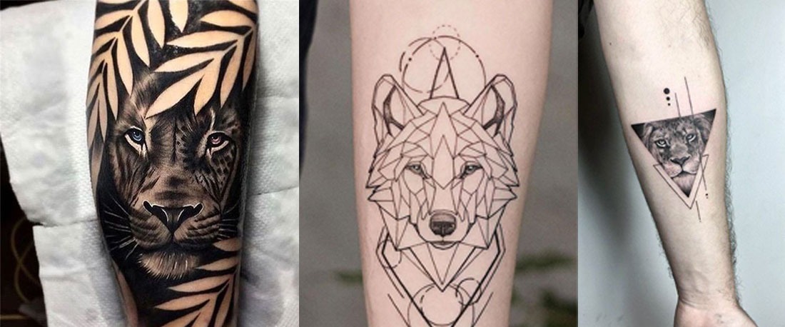 Kolaž za tetovažu životinjske ruke za muškarce