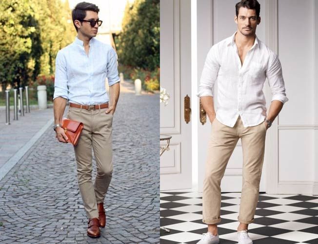 7 maneres d’estil de moda als vostres pantalons xinesos de color beix