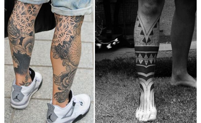 Láb / Borjú tetoválás
