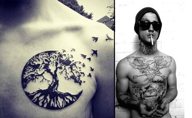 Tatuaje en el pecho para hombres